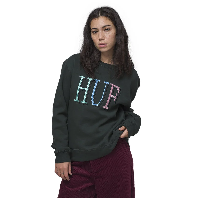 HUF 8-BIT CREW // DARK GREEN