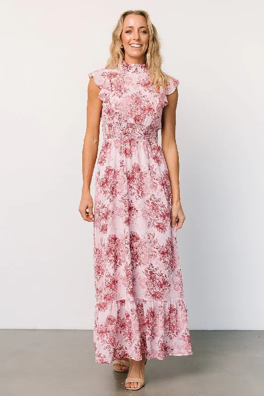 Kearny Ruffle Maxi Dress | Pink Floral