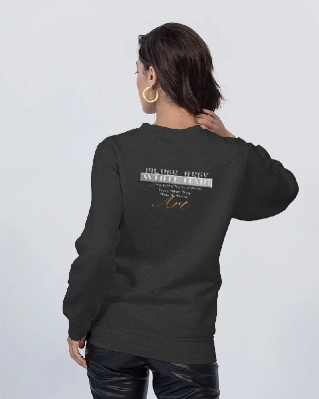 Promoting black women with silver grey hair Unisex Premium Crewneck Sweatshirt | Lane Seven