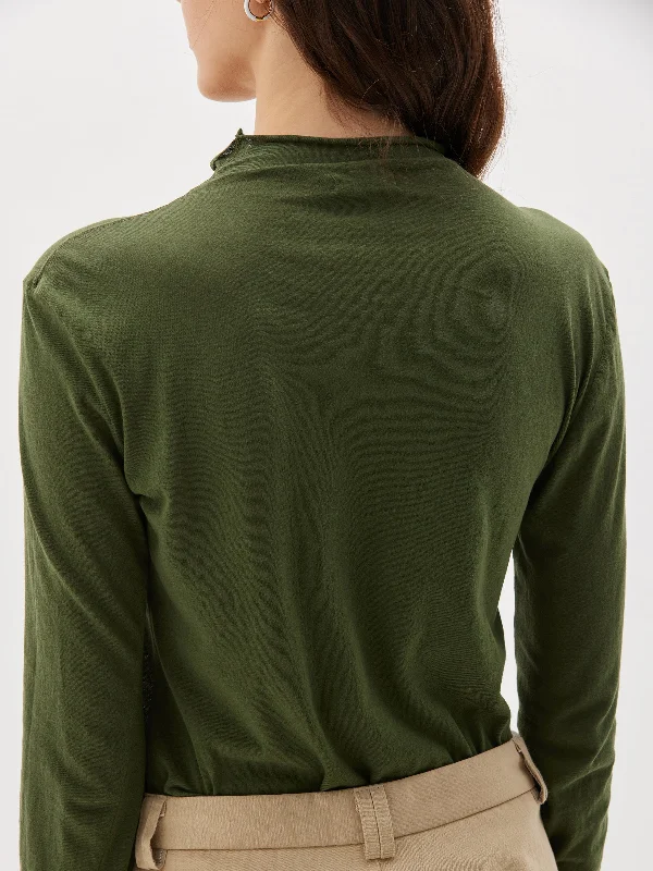 regular raised neck long sleeve t.shirt