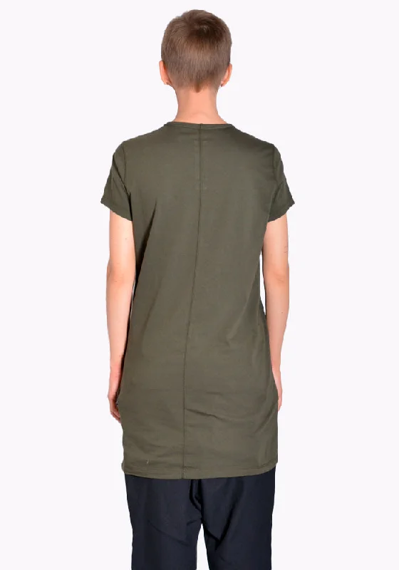 RICK OWENS RP02B6203 JA LEVEL T-SHIRT GREEN