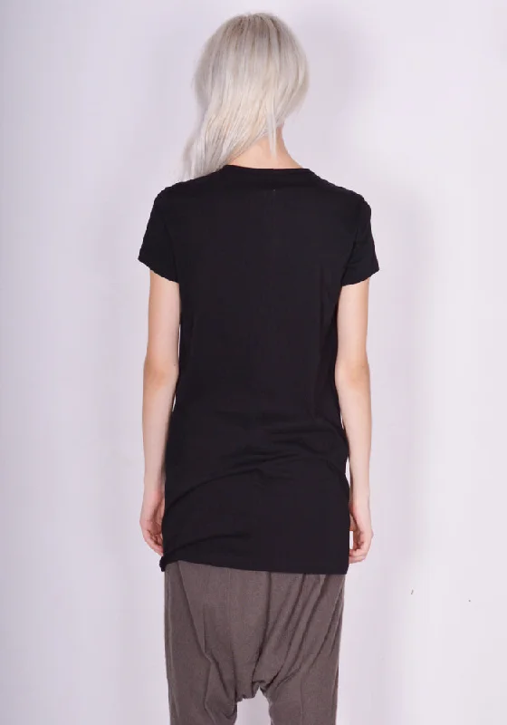 RICK OWENS WOMEN RP02C1203 JA 09 LEVEL T-SHIRT BLACK