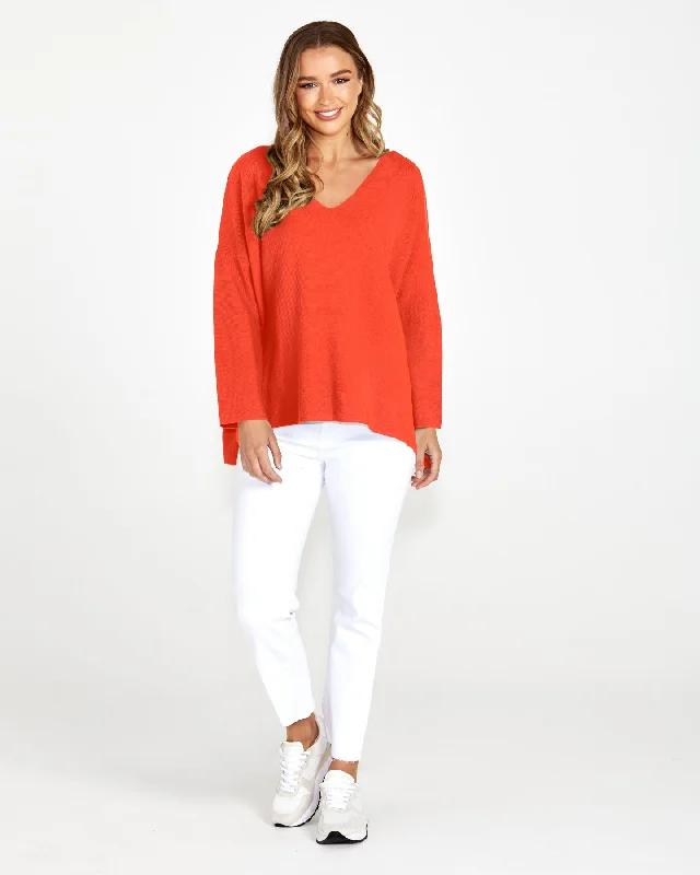 SASS Angelina Reversable Knit -RED