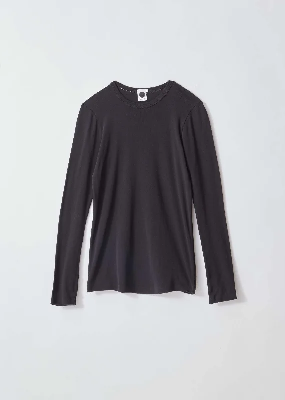 slim superfine rib long sleeve t.shirt