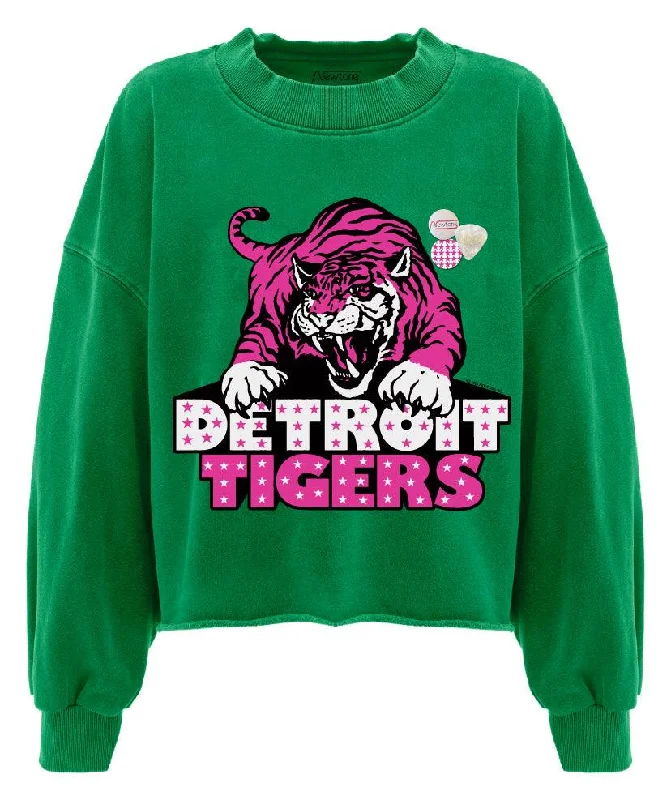 Sweatshirt crop porter grass ""TIGERS""