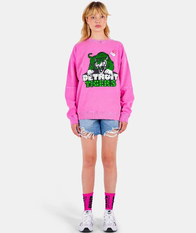 Sweatshirt roller fuschia ""TIGERS""