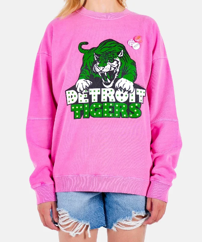 Sweatshirt roller fuschia ""TIGERS""