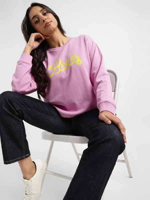 Women's Graphic Print Crew Neck Sweatshirt