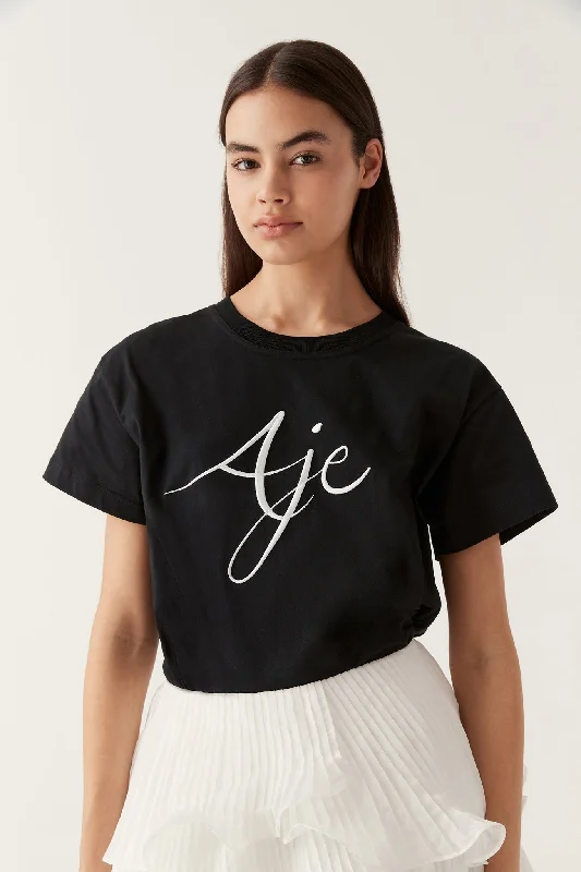 Zelle Embroidered Logo Tee