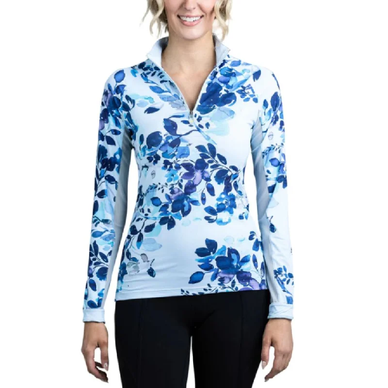 Kastel Denmark Long Sleeve BLUE Watercolour Floral Sunshirt