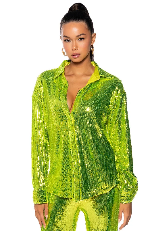 LIMEADE DREAMING SEQUIN SHIRT