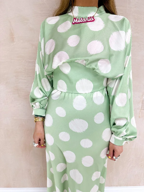 Polka Dot Floaty Top In Green